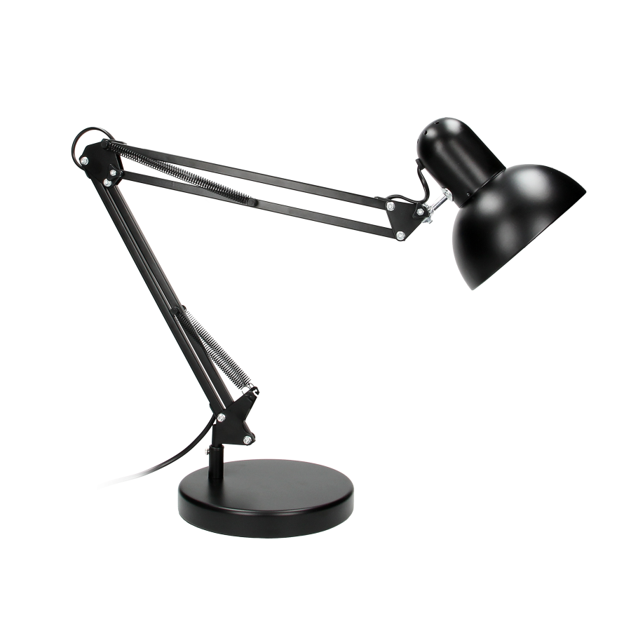 DEON desk lamp, 10W, E27, high, steel, black